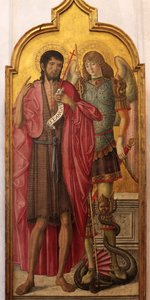 Vaftizci Yahya ve Aziz Mikail by Benvenuto di Giovanni